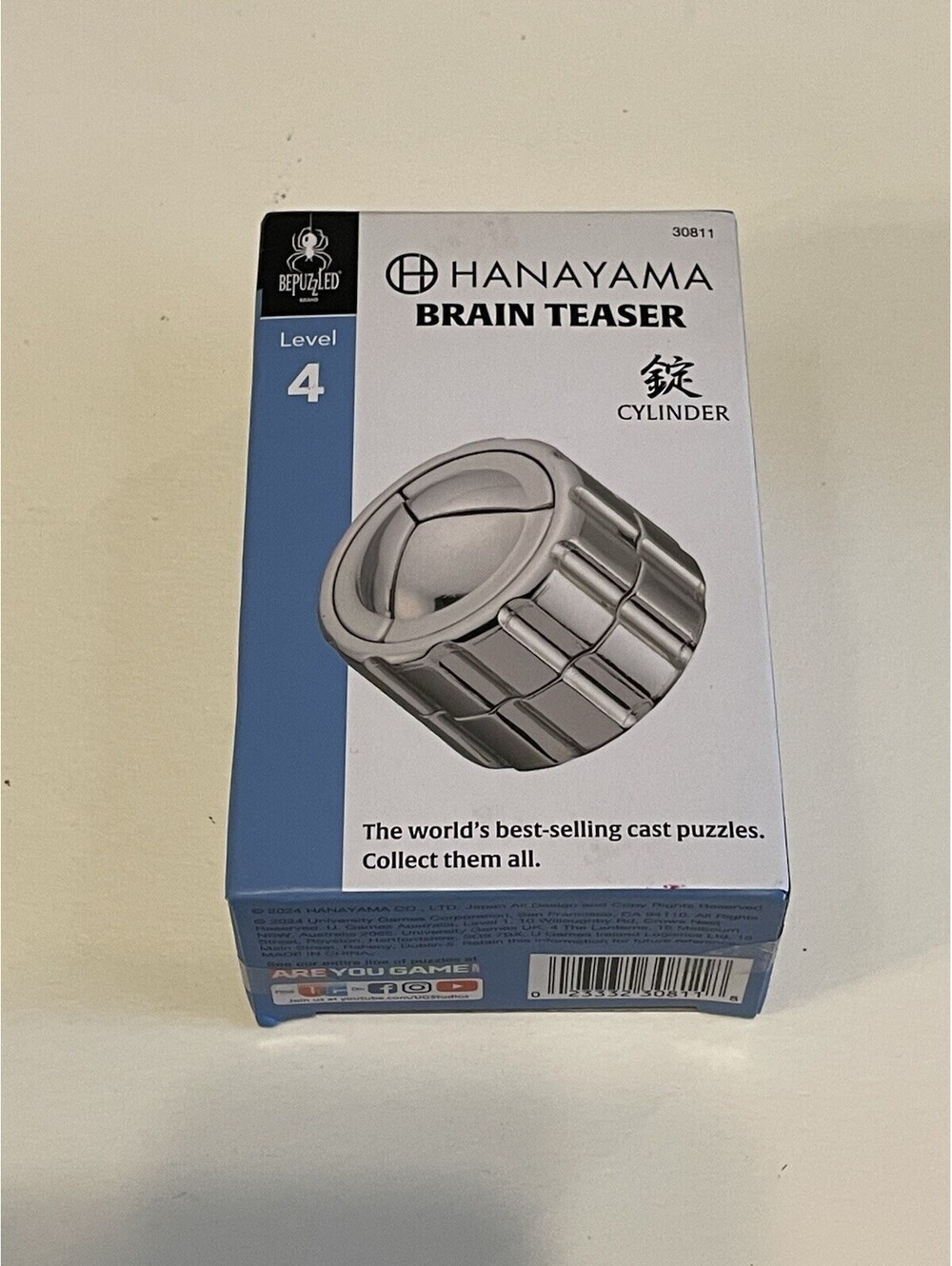 BePuzzled Hanayama Cylinder Puzzle Mensa Rated Level 4 Ages 12+
